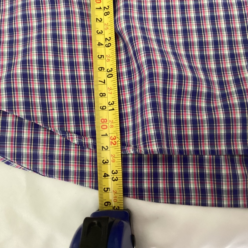 MENS Ralph Lauren Button Down Short Sleeve Plaid Multicolor Shirt Size 3XB EUC - Picture 6 of 8